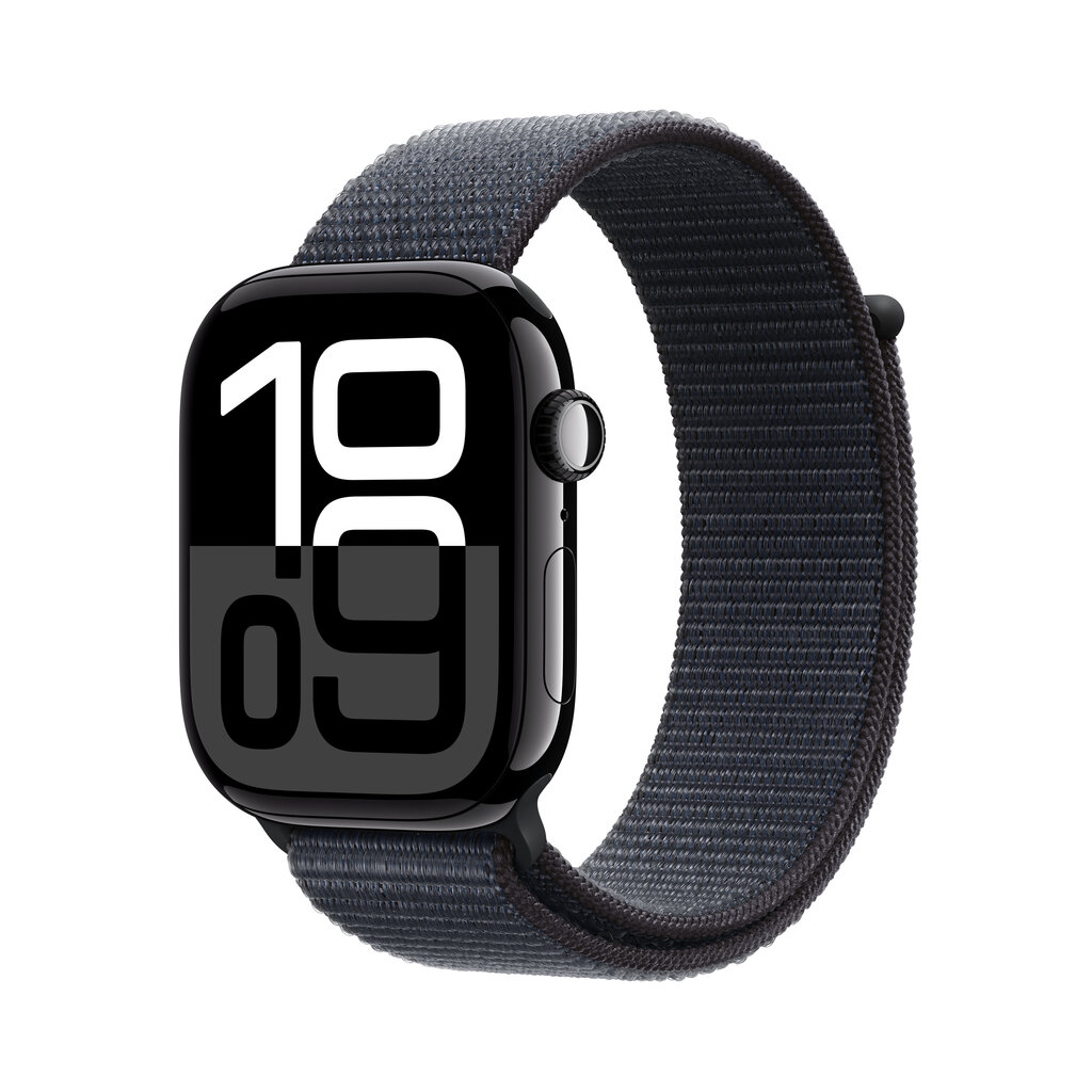 Apple Watch Series 10 GPS + Cellular 46mm Jet Black Aluminium Case with Ink Sport Loop MWY53ET/A цена и информация | Nutikellad, laste nutikellad | hansapost.ee