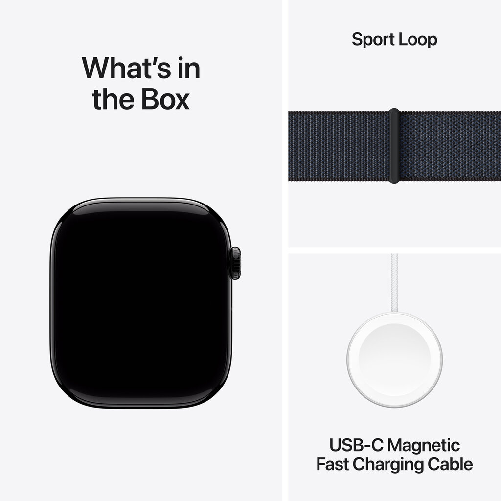 Apple Watch Series 10 GPS + Cellular 46mm Jet Black Aluminium Case with Ink Sport Loop MWY53ET/A цена и информация | Nutikellad, laste nutikellad | hansapost.ee