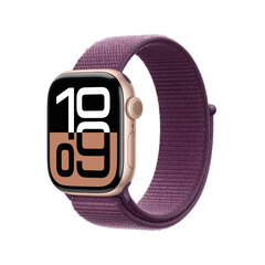 Apple Watch Series 10 GPS + Cellular 42mm Rose Gold Aluminium Case with Plum Sport Loop MWXC3ET/A цена и информация | Смарт-часы (smartwatch) | hansapost.ee