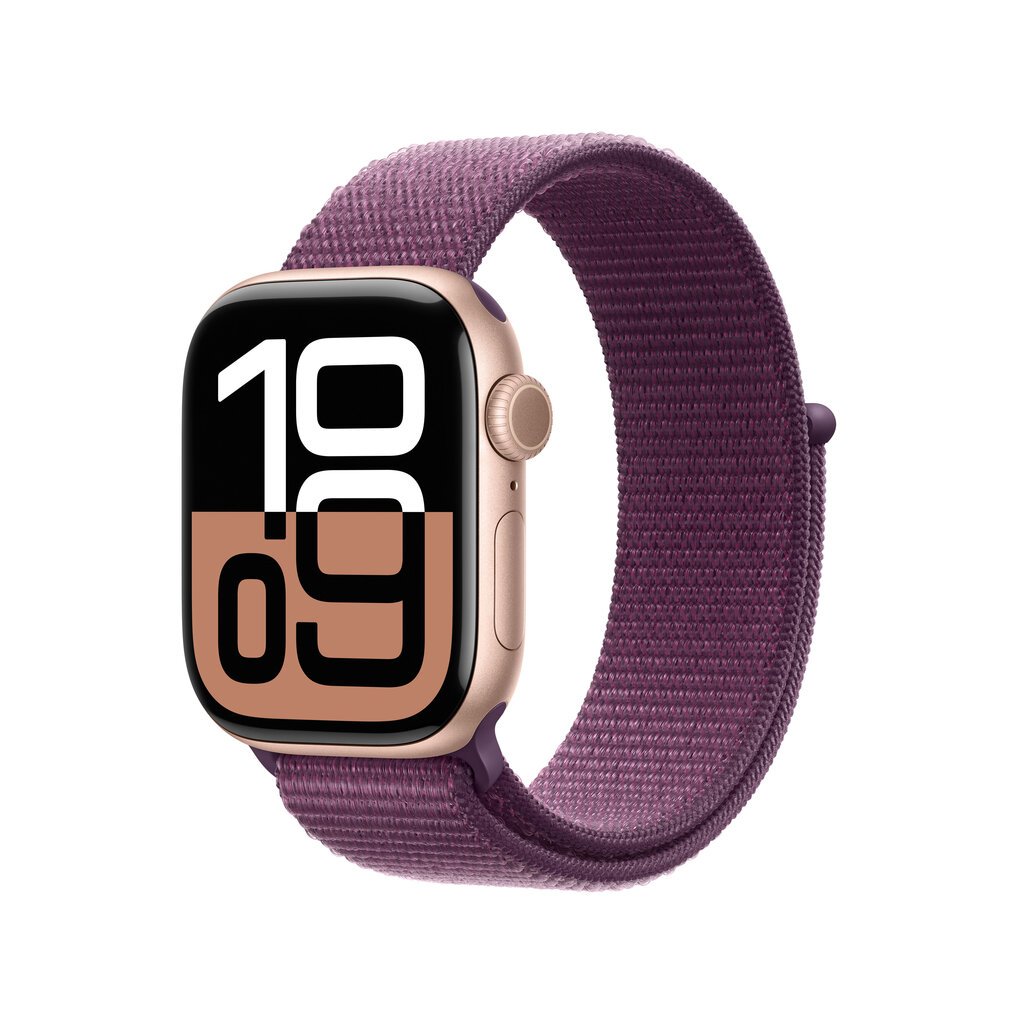 Apple Watch Series 10 GPS + Cellular 42mm Rose Gold Aluminium Case with Plum Sport Loop MWXC3ET/A цена и информация | Nutikellad, laste nutikellad | hansapost.ee