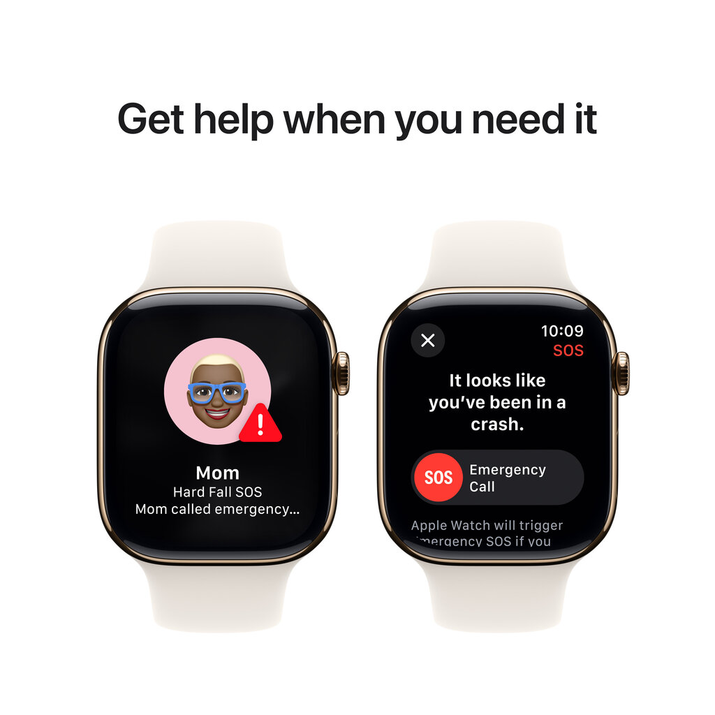 Apple Watch Series 10 GPS + Cellular 46mm Gold Titanium Case with Starlight Sport Band - M/L MWYY3ET/A цена и информация | Nutikellad, laste nutikellad | hansapost.ee