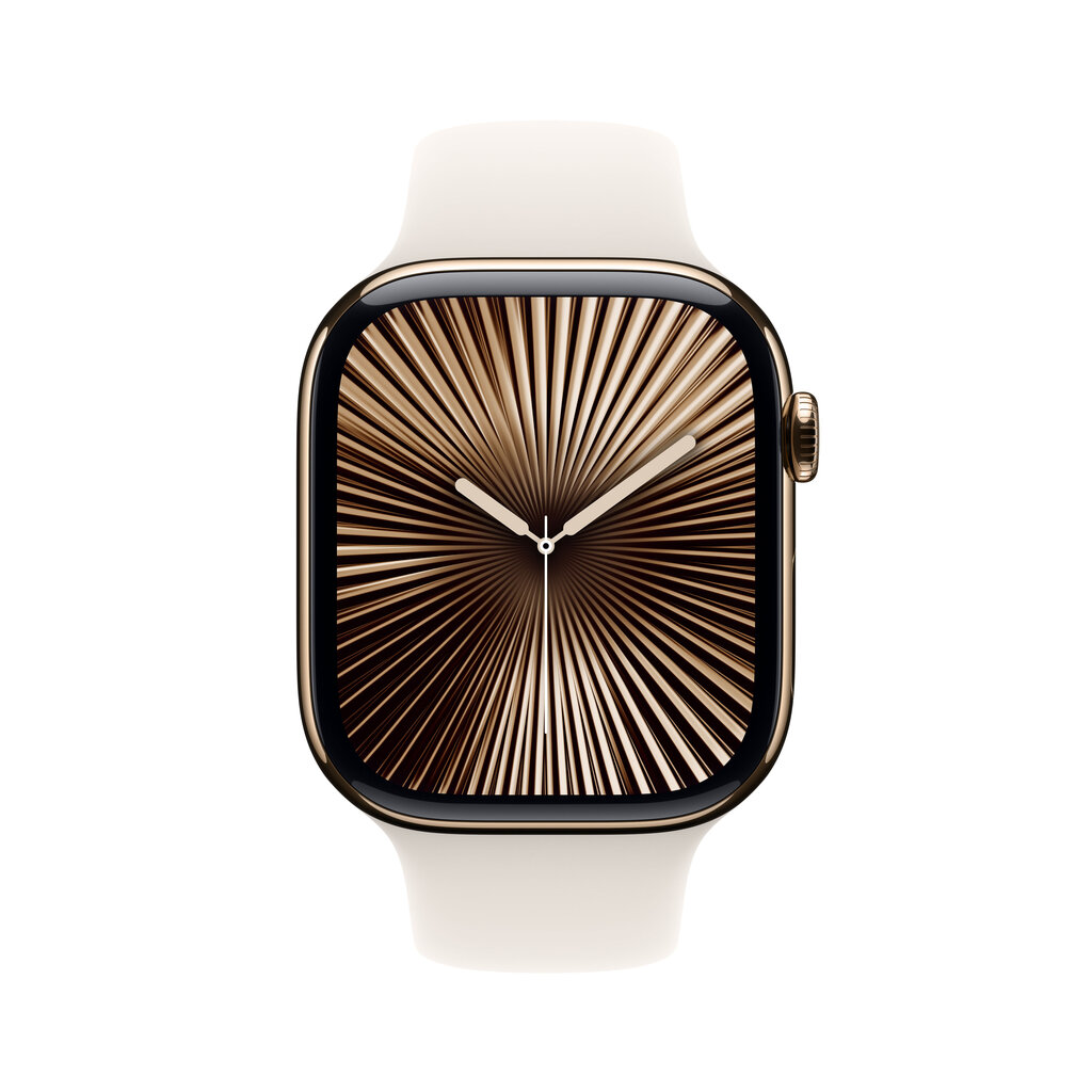 Apple Watch Series 10 GPS + Cellular 46mm Gold Titanium Case with Starlight Sport Band - M/L MWYY3ET/A цена и информация | Nutikellad, laste nutikellad | hansapost.ee