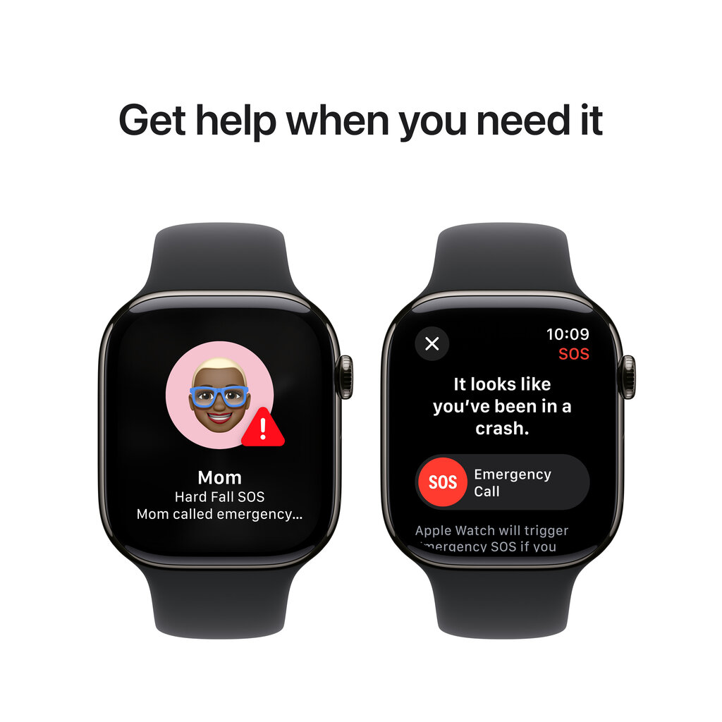 Apple Watch Series 10 GPS + Cellular 46mm Slate Titanium Case with Black Sport Band - M/L MWYE3ET/A цена и информация | Nutikellad, laste nutikellad | hansapost.ee