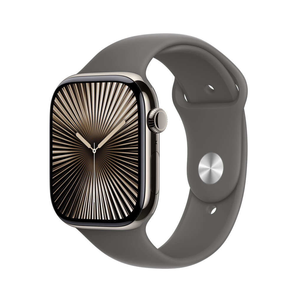 Apple Watch Series 10 GPS + Cellular 46mm Natural Titanium Case with Stone Grey Sport Band - M/L MWYA3ET/A цена и информация | Nutikellad, laste nutikellad | hansapost.ee