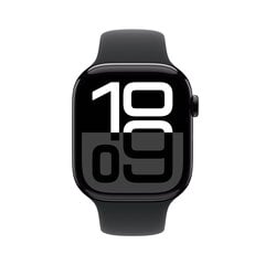 Apple Watch Series 10 GPS 46mm Jet Black Aluminium Case with Black Sport Band - M/L MWWQ3ET/A цена и информация | Смарт-часы (smartwatch) | hansapost.ee