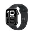 Apple Watch Series 10 GPS 46mm Jet Black Aluminium Case with Black Sport Band - M/L MWWQ3ET/A