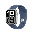 Apple Watch Series 10 GPS 42mm Silver Aluminium Case with Denim Sport Band - M/L MWWC3ET/A