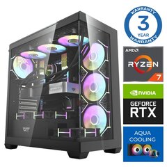 INTOP AQUA Ryzen 7 7700X 32GB DDR5 1TB SSD M.2 NVME RTX4070 SUPER 12GB no-OS цена и информация | Стационарные компьютеры | hansapost.ee