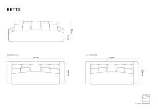 Diivanvoodi Micadoni Bette, 241x104x93 cm, liivakarva hind ja info | Diivanvoodid ja diivanid | hansapost.ee