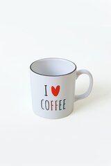 Кофейная чашка Keraart I Love Coffee, 345 мл цена и информация | Стаканы, фужеры, кувшины | hansapost.ee