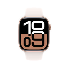 Apple Watch Series 10 GPS + Cellular 46mm Rose Gold Aluminium Case with Light Blush Sport Band - S/M MWY63ET/A цена и информация | Смарт-часы (smartwatch) | hansapost.ee