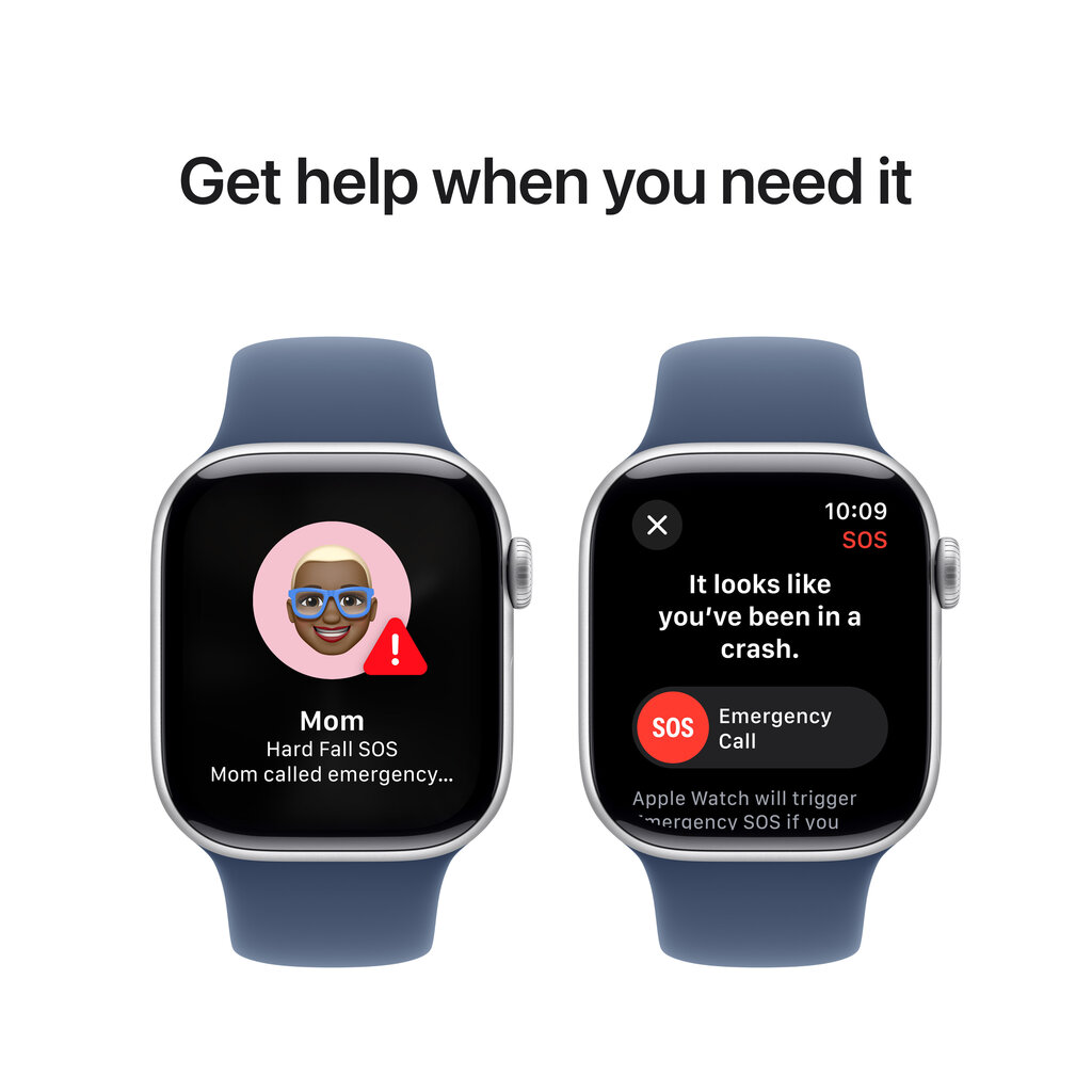 Apple Watch Series 10 GPS + Cellular 42mm Silver Aluminium Case with Denim Sport Band - S/M MWX33ET/A цена и информация | Nutikellad, laste nutikellad | hansapost.ee