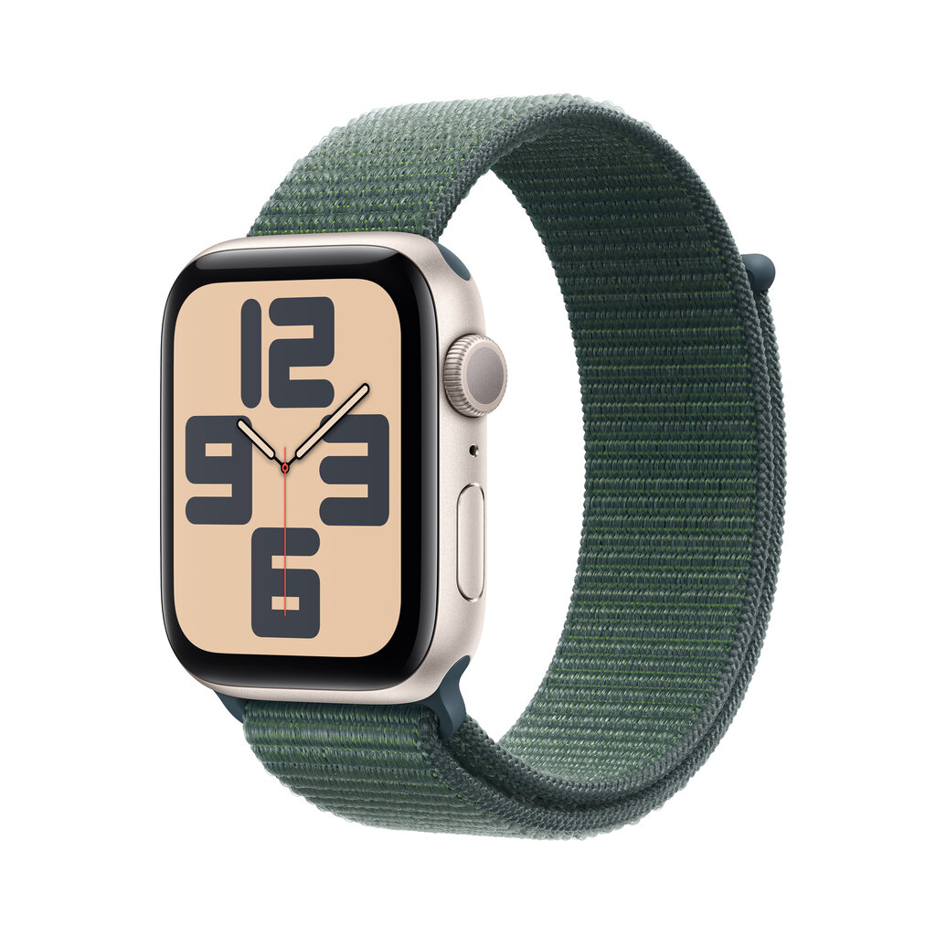 Apple Watch SE GPS 40mm Starlight Aluminium Case with Lake Green Sport Loop MXEH3ET/A цена и информация | Nutikellad, laste nutikellad | hansapost.ee