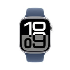 Apple Watch Series 10 GPS 46mm Silver Aluminium Case with Denim Sport Band - M/L MWWM3ET/A цена и информация | Смарт-часы (smartwatch) | hansapost.ee