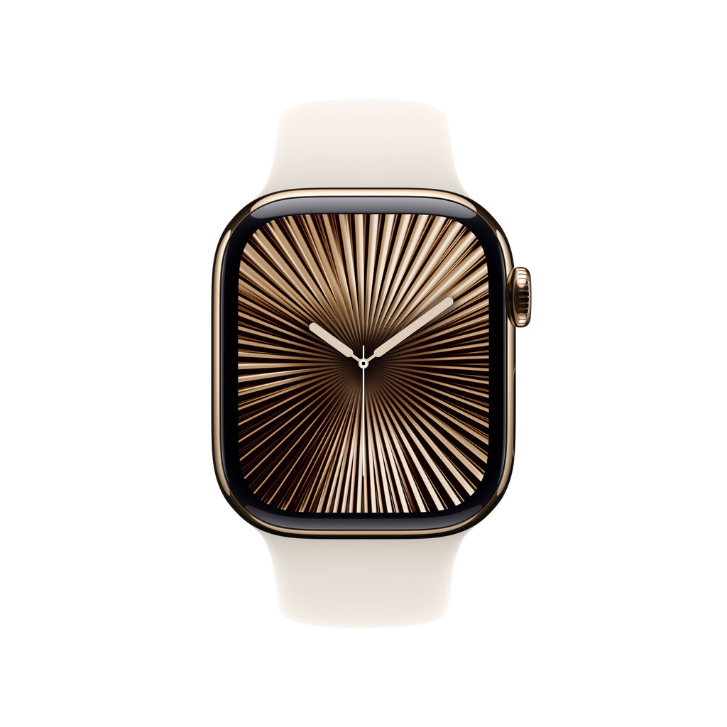 Apple Watch Series 10 GPS + Cellular 42mm Gold Titanium Case with Starlight Sport Band - M/L MX073ET/A цена и информация | Nutikellad, laste nutikellad | hansapost.ee