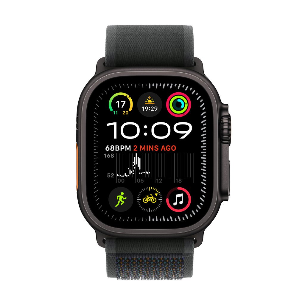 Apple Watch Ultra 2 GPS + Cellular 49mm Black Titanium Case with Black Trail Loop - M/L MX4V3EL/A цена и информация | Nutikellad, laste nutikellad | hansapost.ee