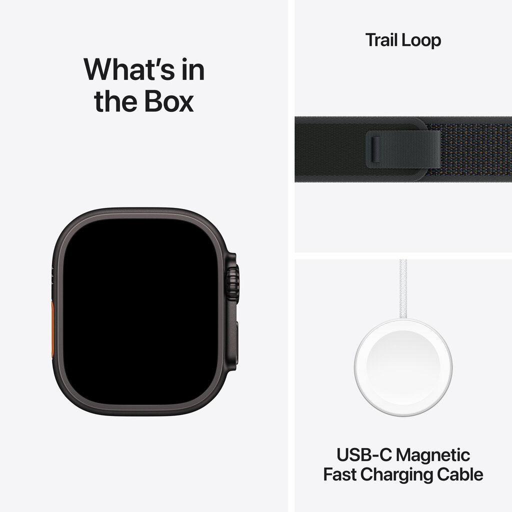 Apple Watch Ultra 2 GPS + Cellular 49mm Black Titanium Case with Black Trail Loop - M/L MX4V3EL/A цена и информация | Nutikellad, laste nutikellad | hansapost.ee