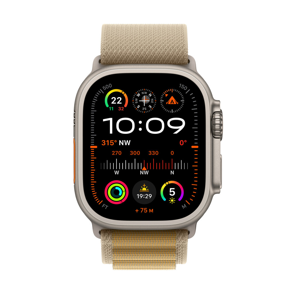 Apple Watch Ultra 2 GPS + Cellular 49mm Natural Titanium Case with Tan Alpine Loop - Small MX4E3UL/A hind ja info | Nutikellad, laste nutikellad | hansapost.ee