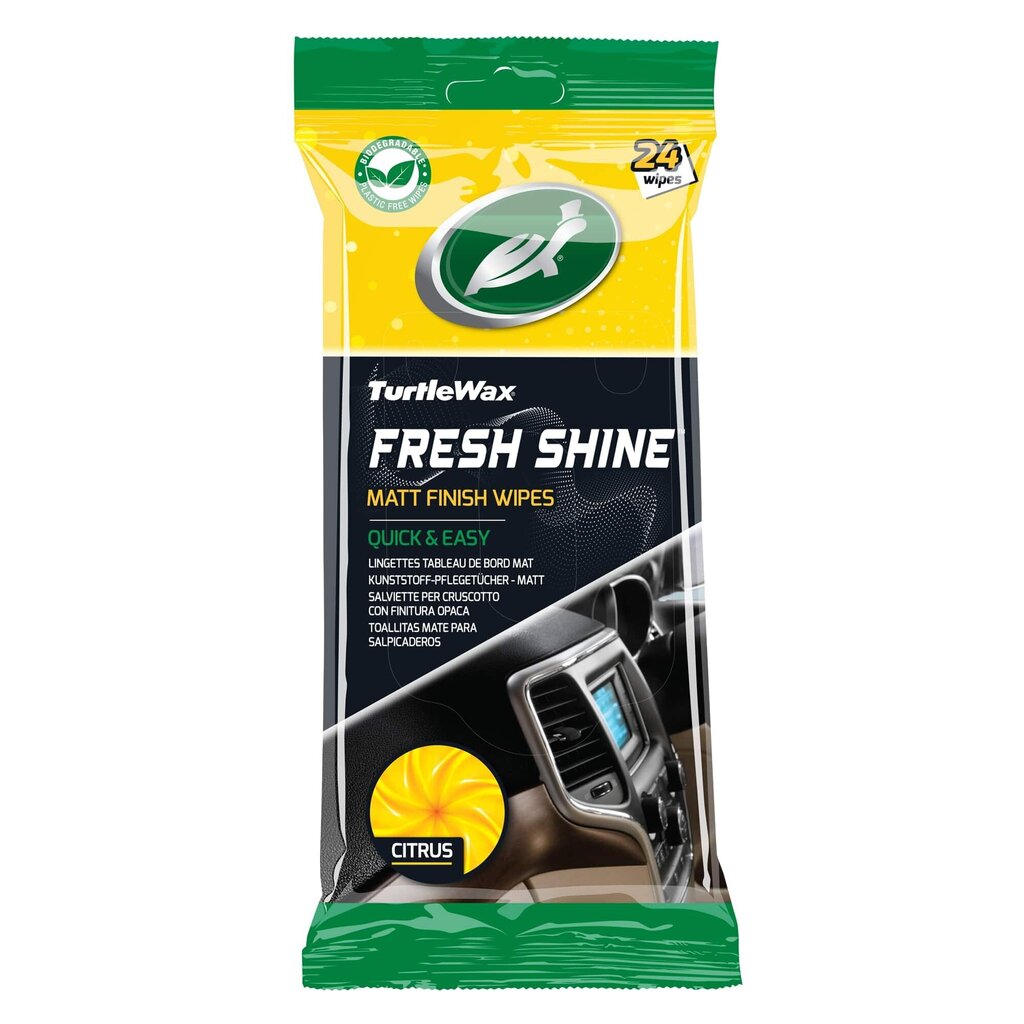 Niisked salvrätikud autosalongi jaoks Turtle Wax Fresh Shine, 24 tk. hind ja info | Autokeemia | hansapost.ee