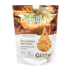 Kõva depilatsioonivaha Depilflax Glitter Wax Gold, 1000 g price and information | Depilatory tools | hansapost.ee