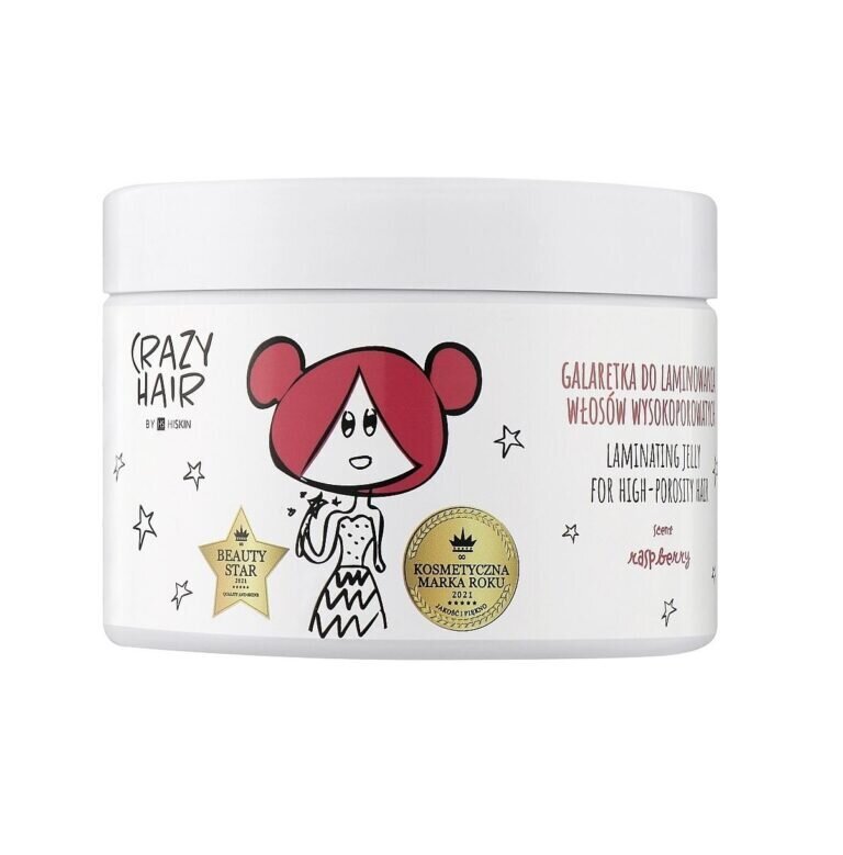 Mask juuste lamineerimiseks vaarika aroomiga Hiskin Crazy Hair, 300 ml цена и информация | Juuksemaskid, õlid ja seerumid | hansapost.ee