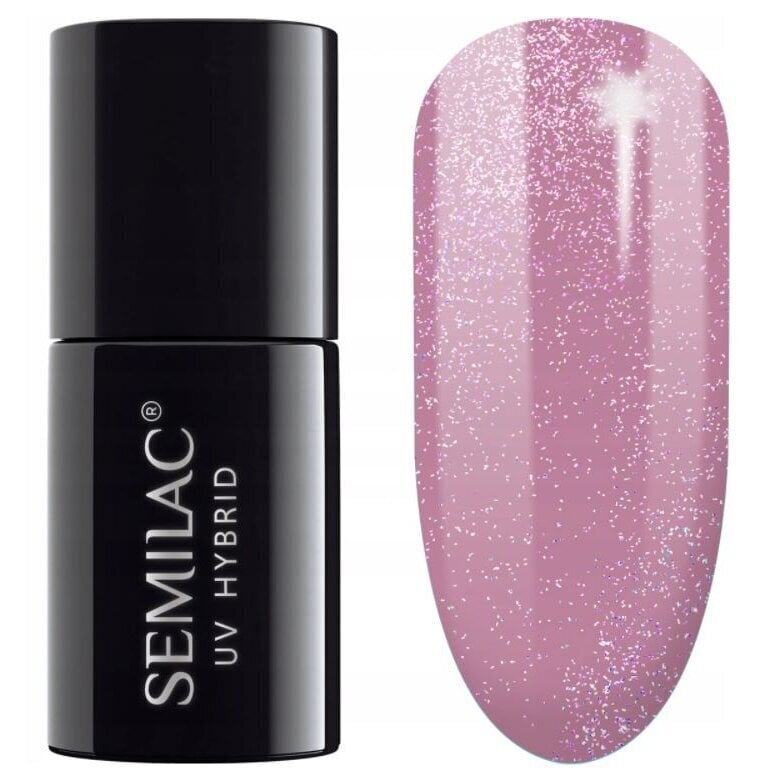 Kauakestev hübriidne küünelakk Semilac, 319 Shimmer Dust Pink, 7 ml hind ja info | Küünelakid ja küünelakieemaldajad | hansapost.ee