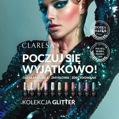 Стойкий гибридный гель лак для ногтей CLARESA GLITTER 16, 5 г цена и информация | Лаки, укрепители для ногтей | hansapost.ee