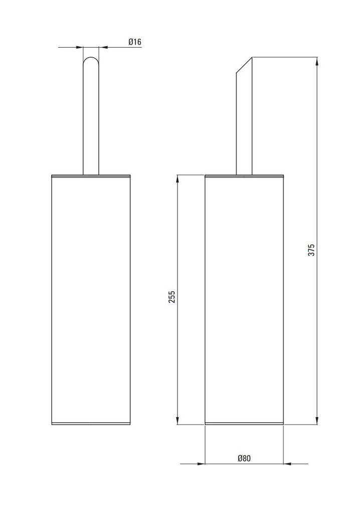 Tualetthari Deante Silia ADIF712, Brushed steel hind ja info | Vannitoa aksessuaarid | hansapost.ee