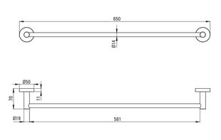 Rätikuhoidja Deante Jasmin ADJ0621, kroom price and information | Bathroom accessories | hansapost.ee