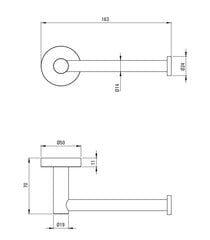 Tualettpaberihoidja Deante Jasmin ADJ0211, kroom price and information | Vannitoa aksessuaarid | hansapost.ee