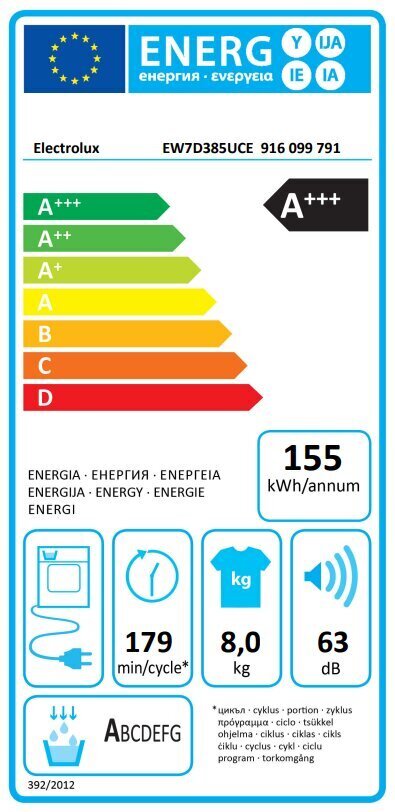 Electrolux EW7D385UCE hind ja info | Pesukuivatid | hansapost.ee