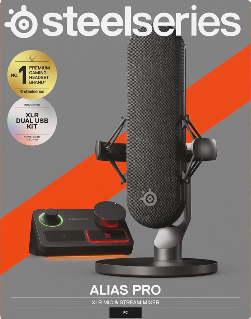 SteelSeries Alias Pro juhtmega kondensaatormikrofon (must) |USB/XLR цена и информация | Mikrofonid | hansapost.ee