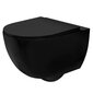 Seinapealne wc-pott Rea Carlo Mini Rimless Flat, Black Mat цена и информация | WС-potid | hansapost.ee