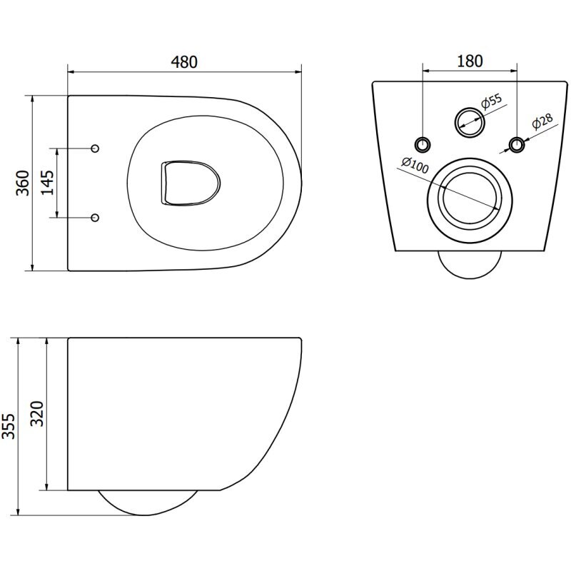 WC-pott Mexen Lena aeglaselt langeva kaanega, Duroplast, valge - 30220400 hind ja info | WС-potid | hansapost.ee