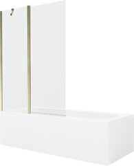 Vann Mexen Vega, 180x80 cm + 120 cm, White+Gold/Transparent price and information | Baths | hansapost.ee