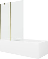 Vann Mexen Vega koos viimistluse ja klaasist seinaga, 170x70 cm + 120 cm, White+Gold/Transparent price and information | Baths | hansapost.ee