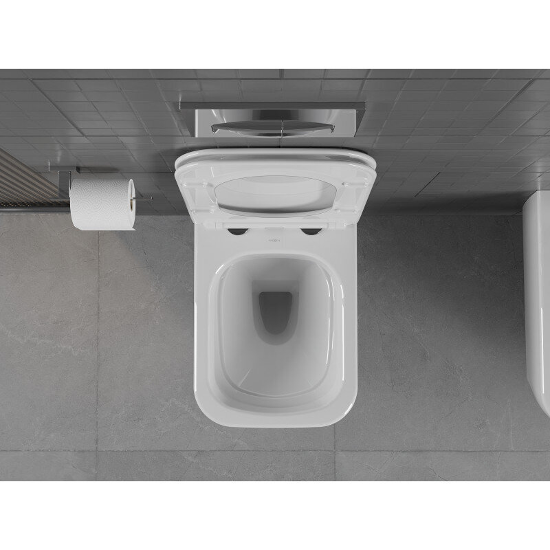 Mexen Stella Rimless WC, aeglaselt sulguva õhukese istmega, Duroplast, valge - 30680900 цена и информация | WС-potid | hansapost.ee