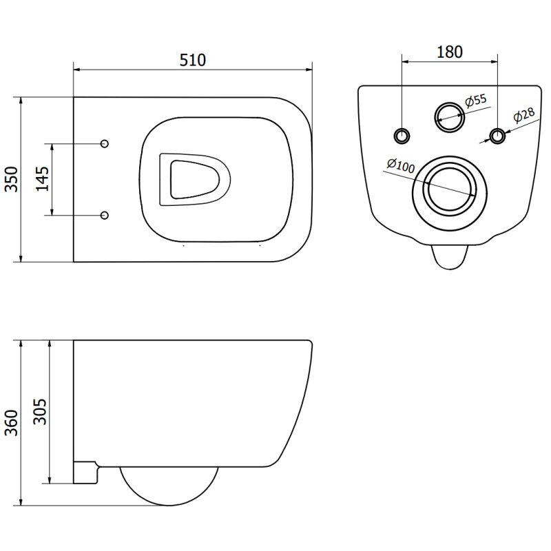 Mexen Stella Rimless WC, aeglaselt sulguva õhukese istmega, Duroplast, valge - 30680900 цена и информация | WС-potid | hansapost.ee