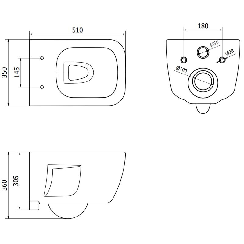 Mexen Margo Rimless WC, aeglaselt sulguva kaanega, õhukese istmega, Duroplast, valge - 30420800 hind ja info | WС-potid | hansapost.ee