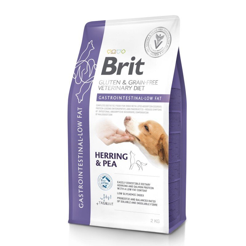 Brit Veterinary Diets Gastrointestinal Low Fat, 2kg цена и информация | Koerte kuivtoit ja krõbinad | hansapost.ee