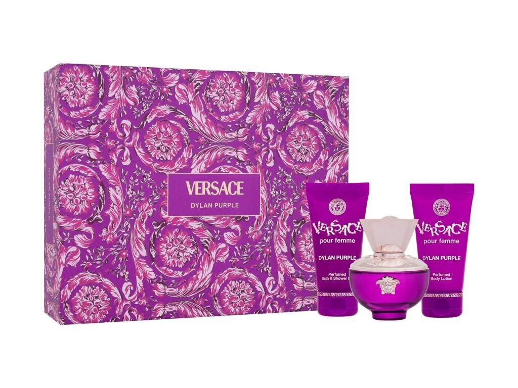 Komplekt Versace Pour Femme Dylan Purple naistele: Lõhnavesi EDP, 50 ml + kehakreem, 50 ml + dušigeel, 50 ml hind ja info | Parfüümid naistele | hansapost.ee