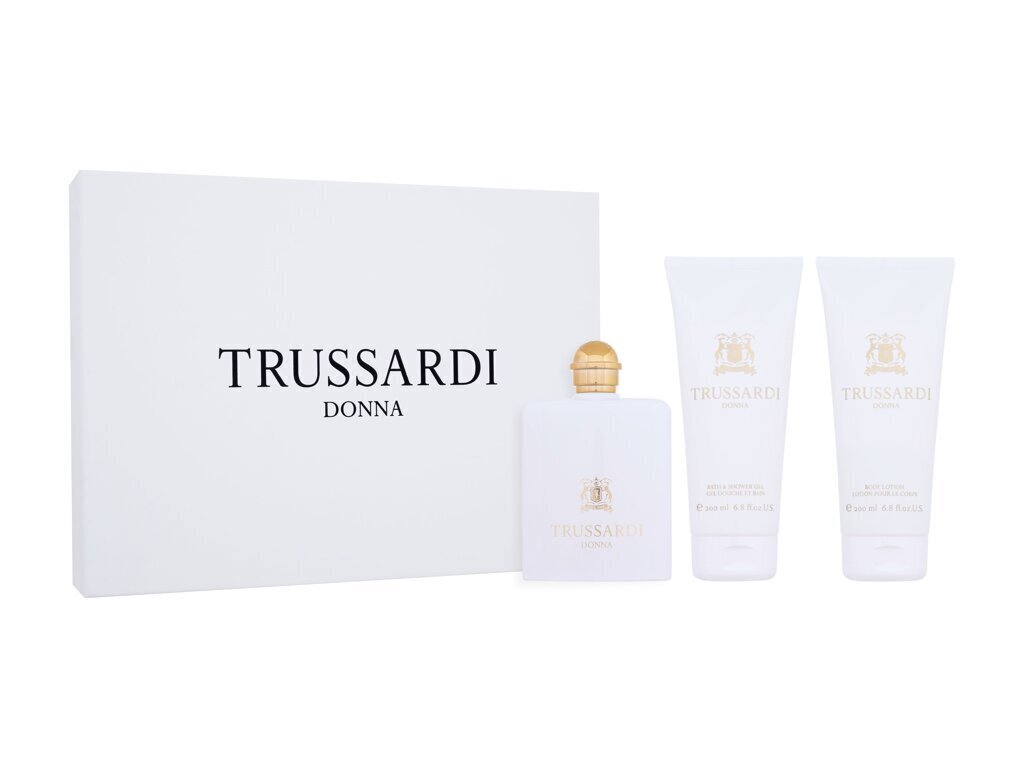 Kehahoolduskomplekt Trussardi Donna naistele: Lõhnavesi 100 ml + kehakreem 200 ml + dušigeel 200 ml цена и информация | Parfüümid naistele | hansapost.ee