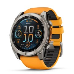 Garmin fēnix® 8 – 51мм AMOLED Sapphire Titanium with Spark orange/graphite silicone band цена и информация | Смарт-часы (smartwatch) | hansapost.ee