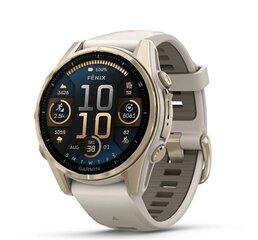 Garmin fēnix® 8 – 43мм AMOLED Sapphire Soft Gold with Fog grey/dark sandstone silicone band цена и информация | Смарт-часы (smartwatch) | hansapost.ee