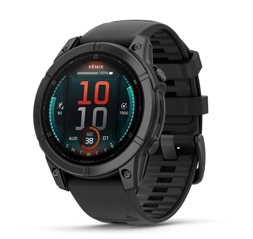 Garmin fēnix® E Slate grey steel with Black silicone band hind ja info | Nutikellad, laste nutikellad | hansapost.ee