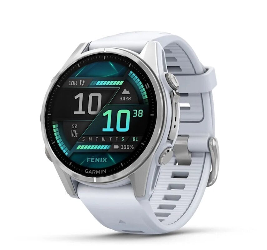 Garmin fēnix® 8 – 43mm AMOLED Silver with Whitestone silicone band hind ja info | Nutikellad, laste nutikellad | hansapost.ee