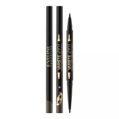 Silmapiiri marker + pliiats Eveline Cosmetics Variete 2in1 Ultra Black Eyeliner hind ja info | Lauvärvid, ripsmetušid ja silmapliiatsid | hansapost.ee