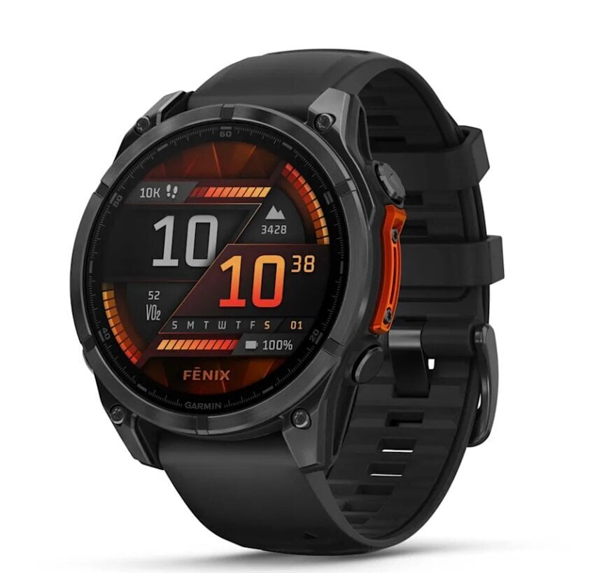 Garmin fēnix® 8 – 47mm AMOLED Slate grey with Black silicone band цена и информация | Nutikellad, laste nutikellad | hansapost.ee