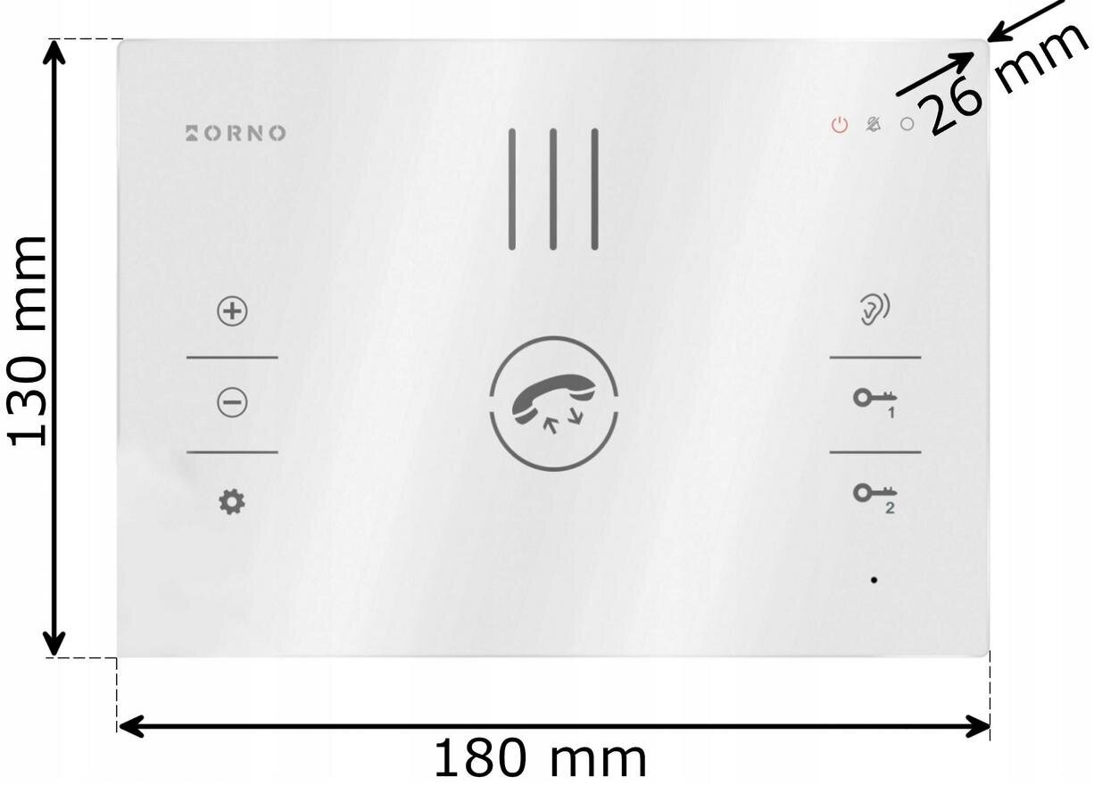 Intercom Orno OR-Dom-BA-933/W цена и информация | Fonolukud | hansapost.ee