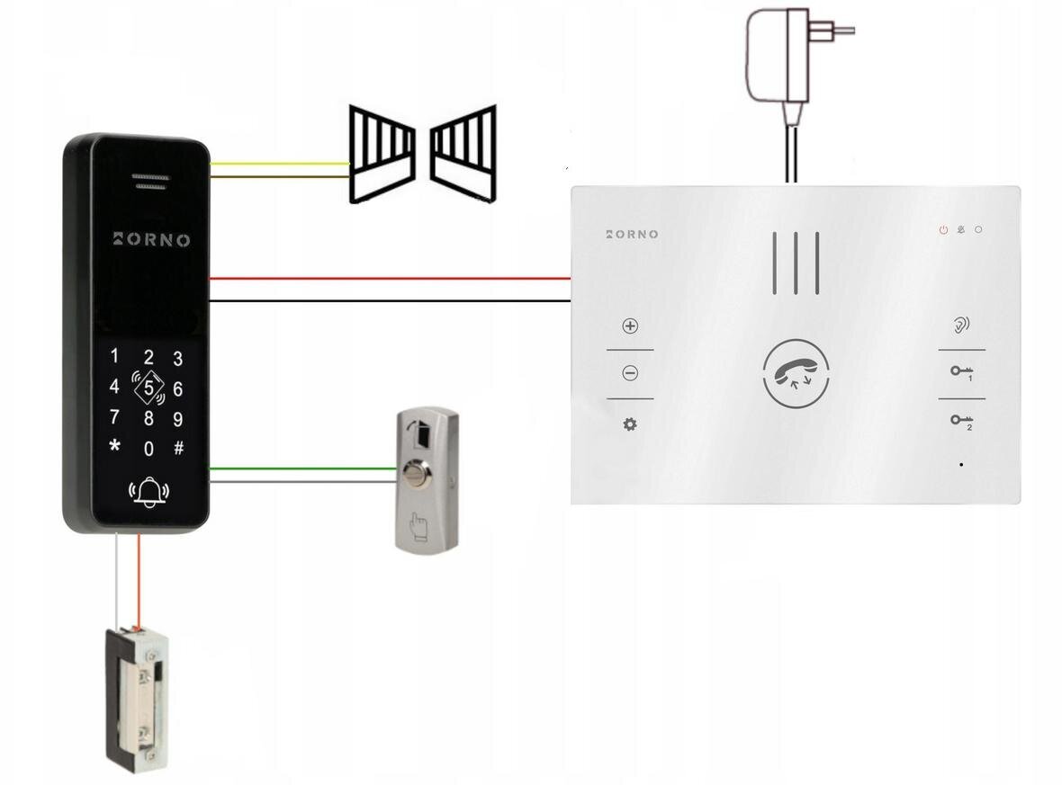 Intercom Orno OR-Dom-BA-933/W цена и информация | Fonolukud | hansapost.ee